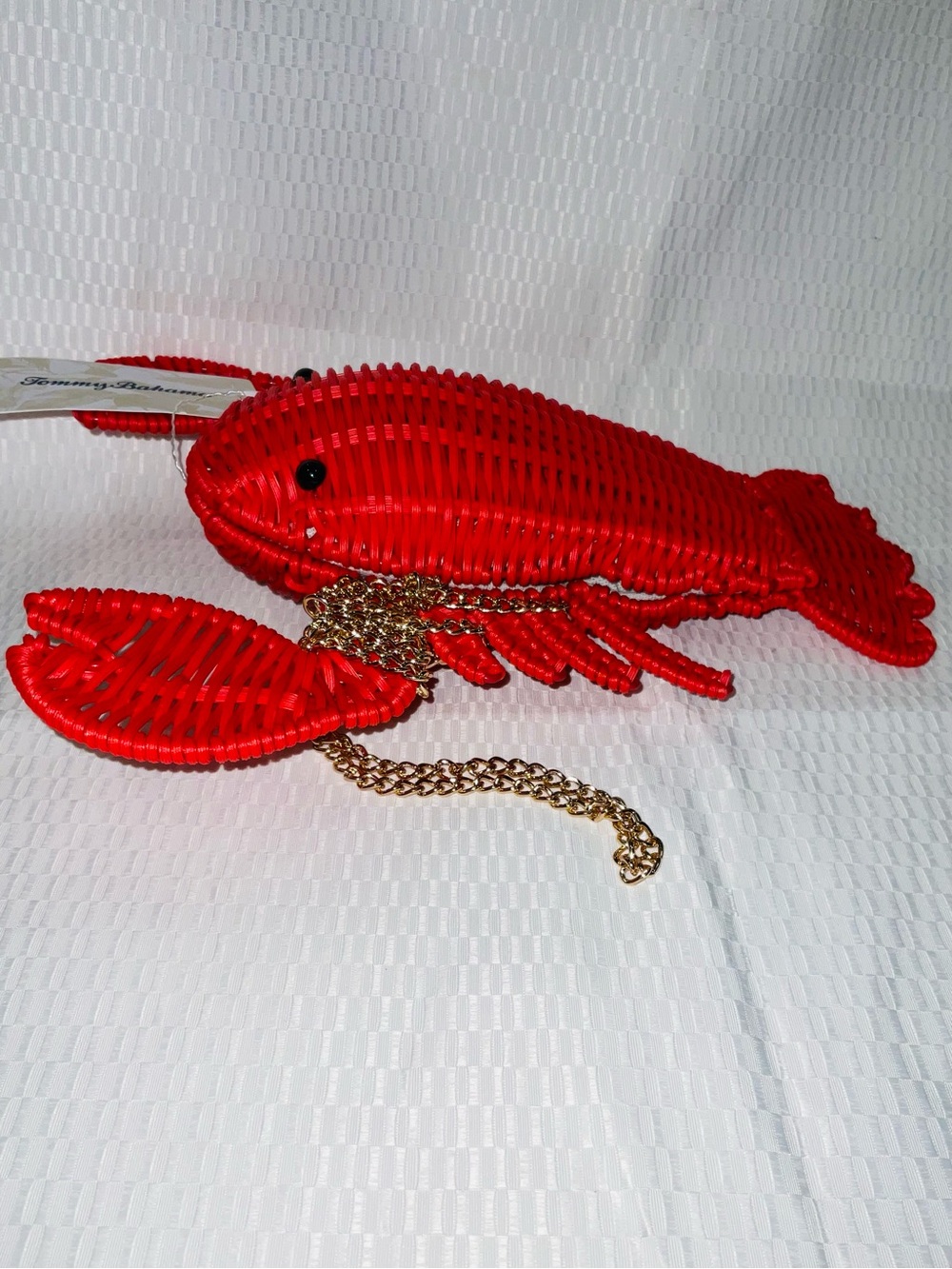 Tommy Bahama Red Woven Lobster Crossbody Bag - Picture 2 of 15